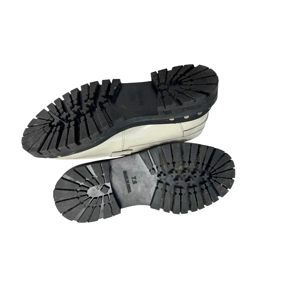 Free People Lug Sole Loafers Womens 7.5 Cream Excellent‎ Studded Tassel Platform